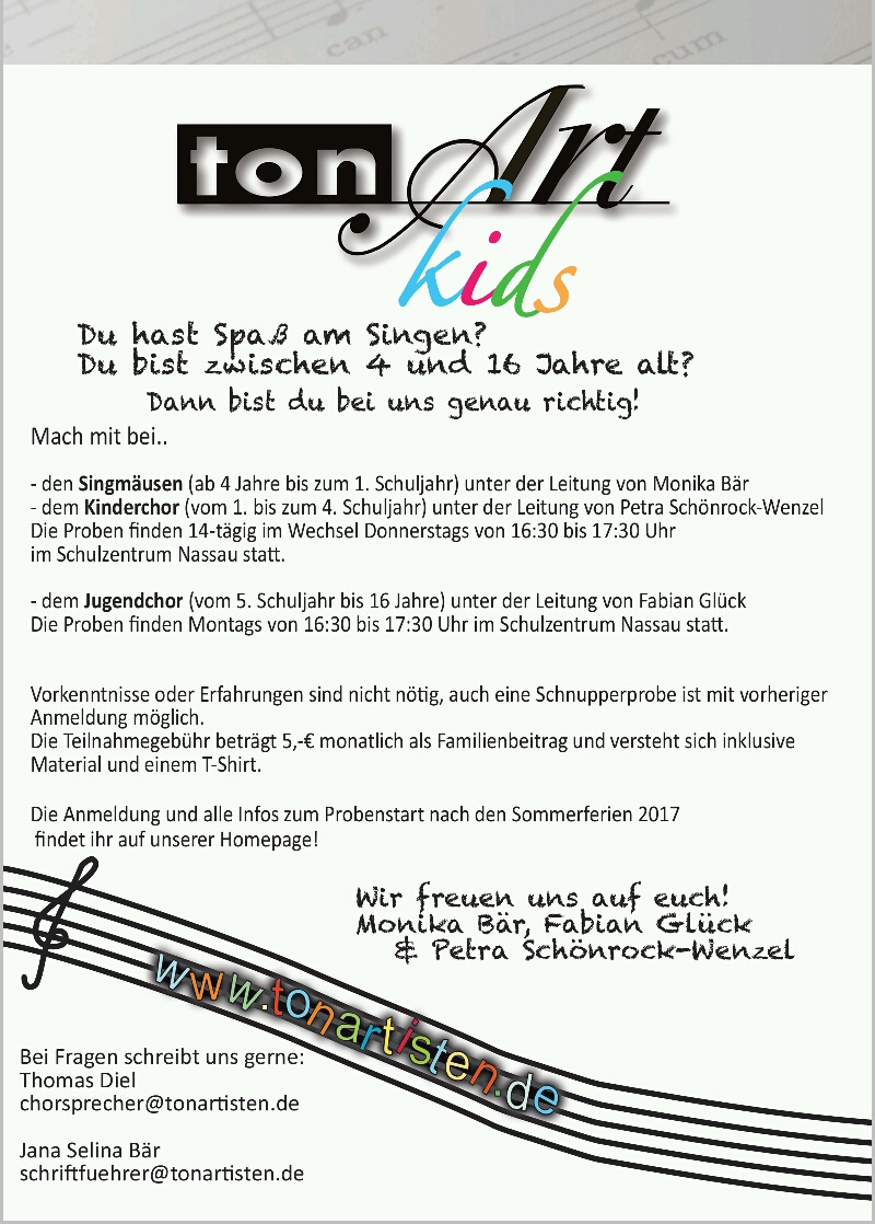 tonArt kids Infoblatt